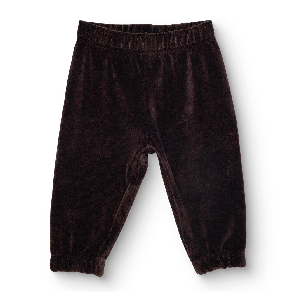 Erkek Bebek Kadife Eşofman Alt Lastikli Paça