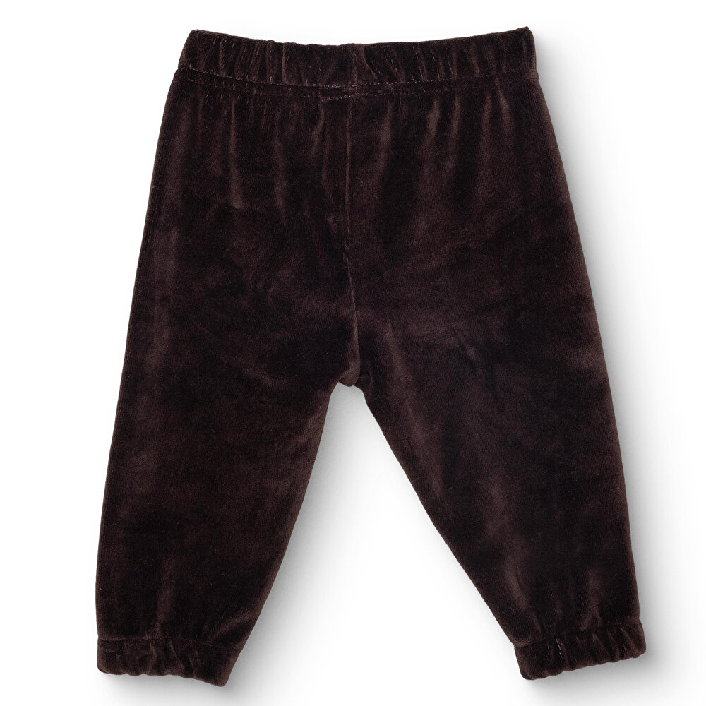 Erkek Bebek Kadife Eşofman Alt Lastikli Paça