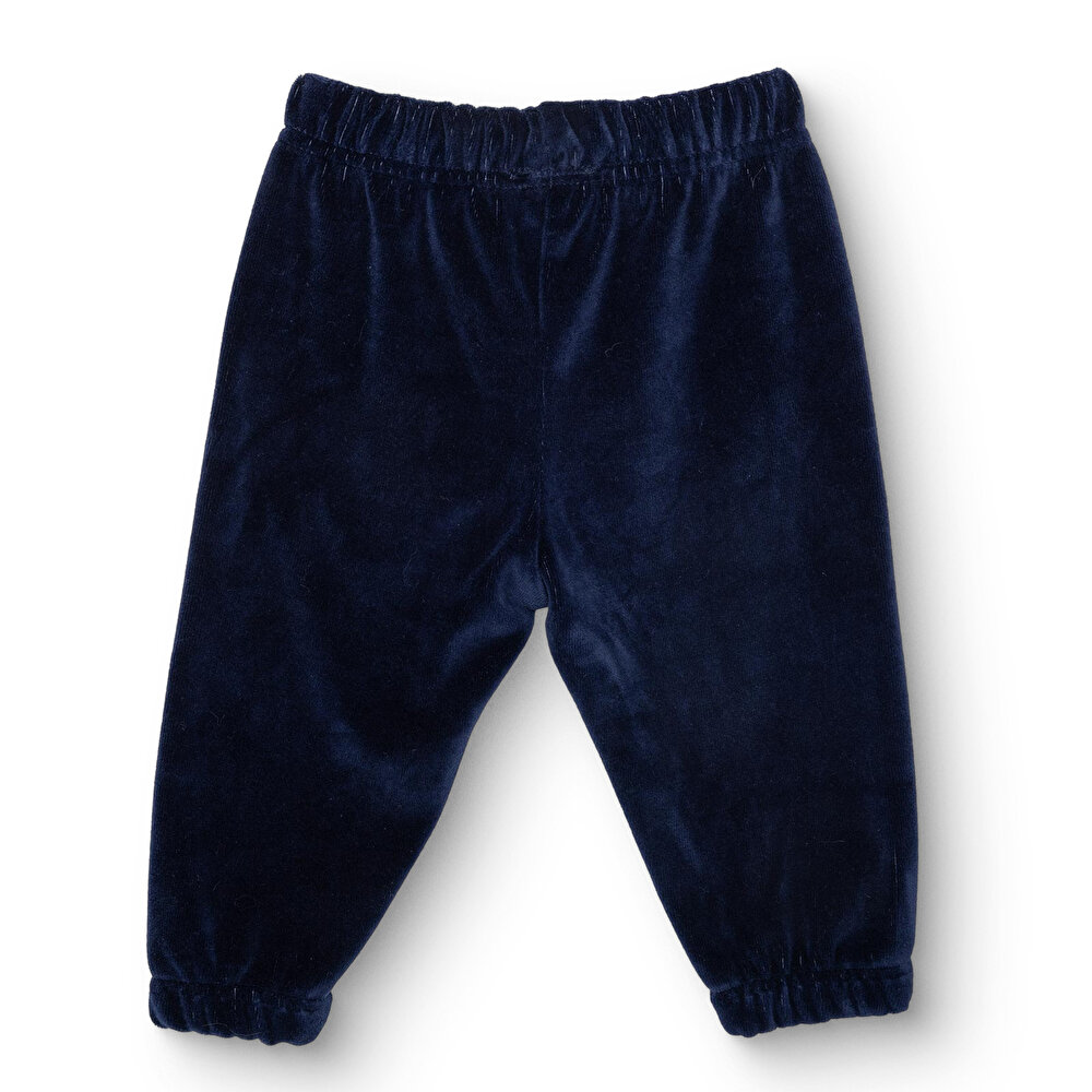 Erkek Bebek Kadife Eşofman Alt Lastikli Paça