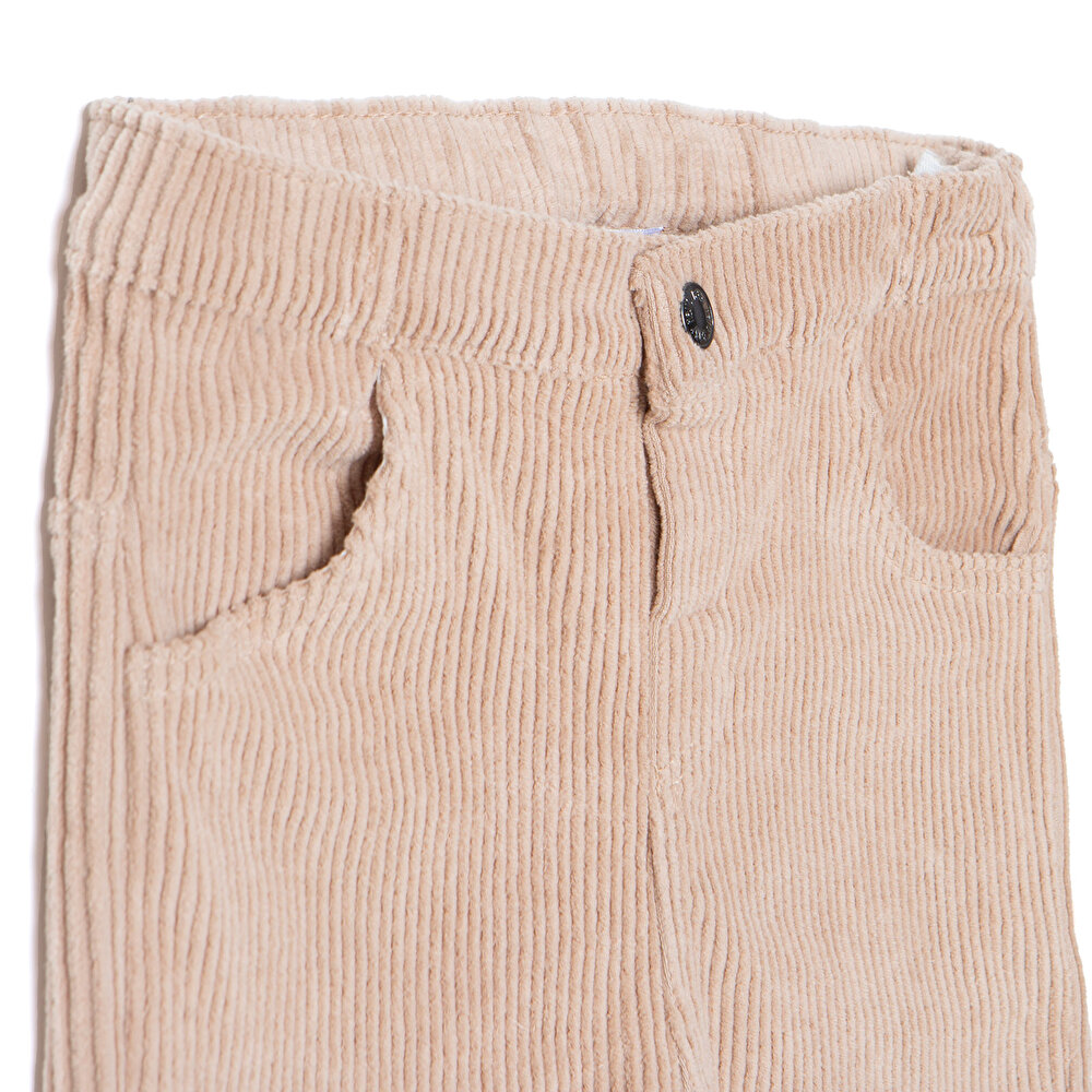 Erkek Bebek Kadife Pantolon Fitilli Kadife Dokuma Reçme Paça