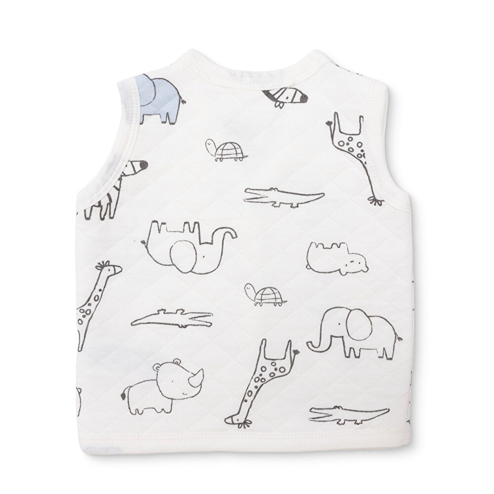 Erkek Bebek Kapitone Yelek Kapitone Örme V Yaka Atlet Kol