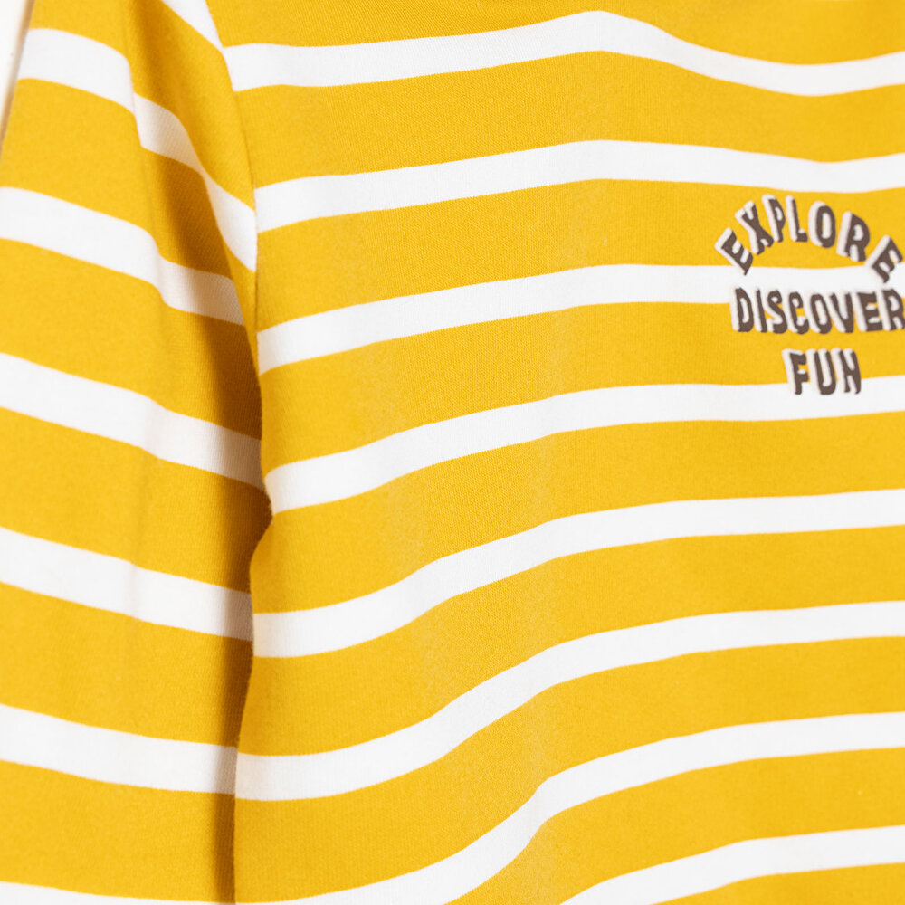 Erkek Bebek Kapüşonlu Sweatshirt Üç İplik Kapüşonlu Yaka Uzun Kol