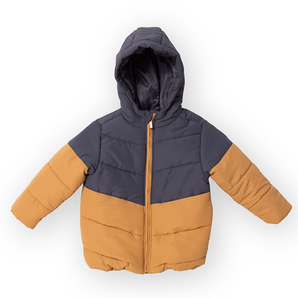 Erkek Bebek Mont Fermuarlı Uzun Kol