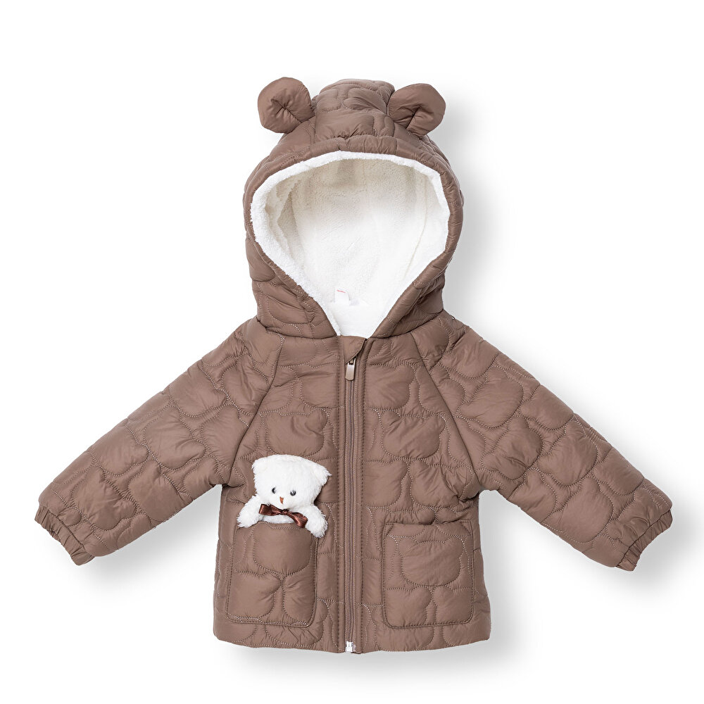 Erkek Bebek Mont Fermuarlı Uzun Kol