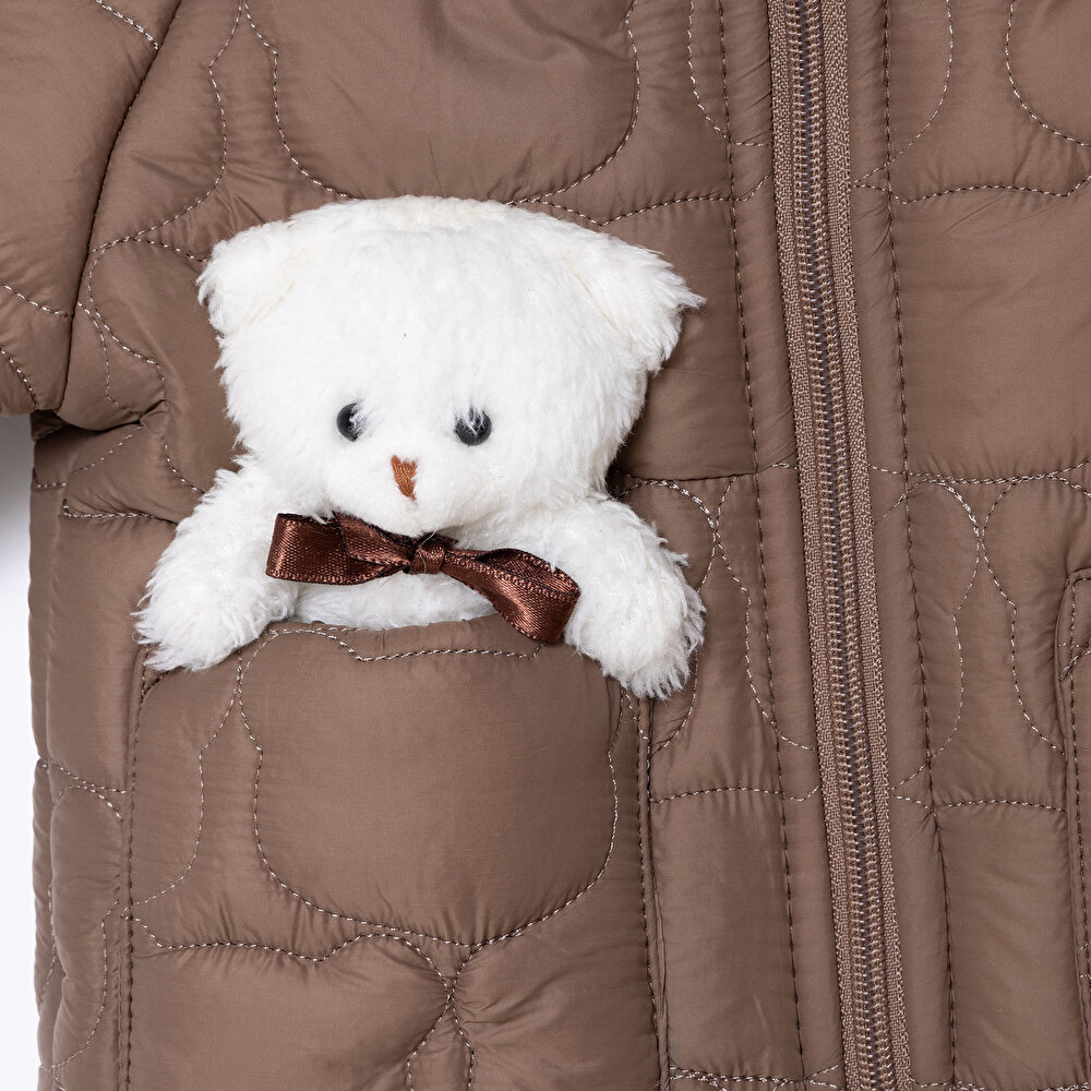 Erkek Bebek Mont Fermuarlı Uzun Kol