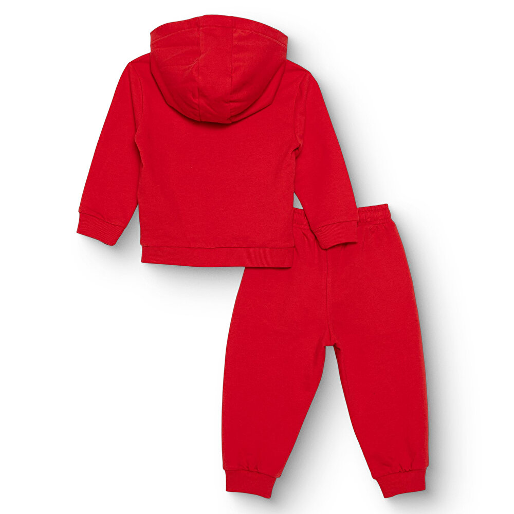 Erkek Bebek Motto Boy Eşofman Takımı Şardonlu İki İplik Bisiklet Yaka Uzun Kol Ribanalı Paça