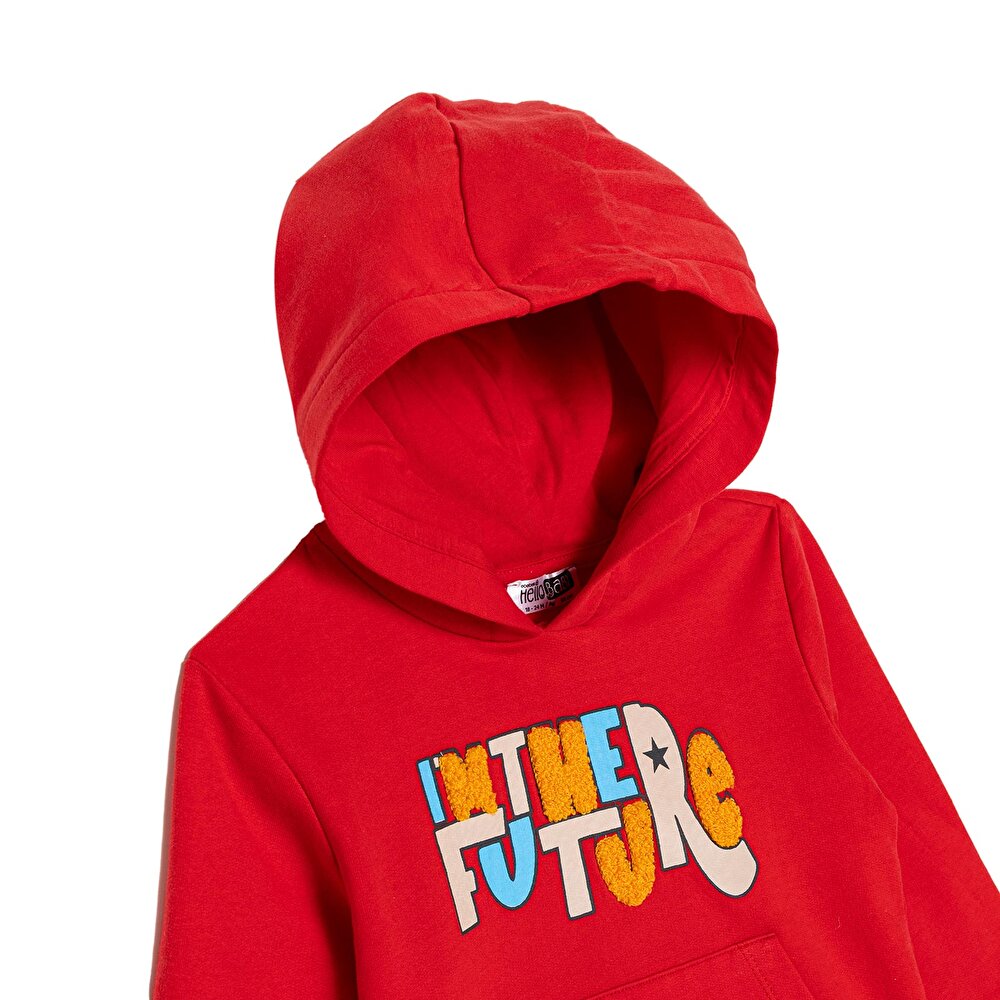 Erkek Bebek Motto Boy Eşofman Takımı Şardonlu İki İplik Bisiklet Yaka Uzun Kol Ribanalı Paça