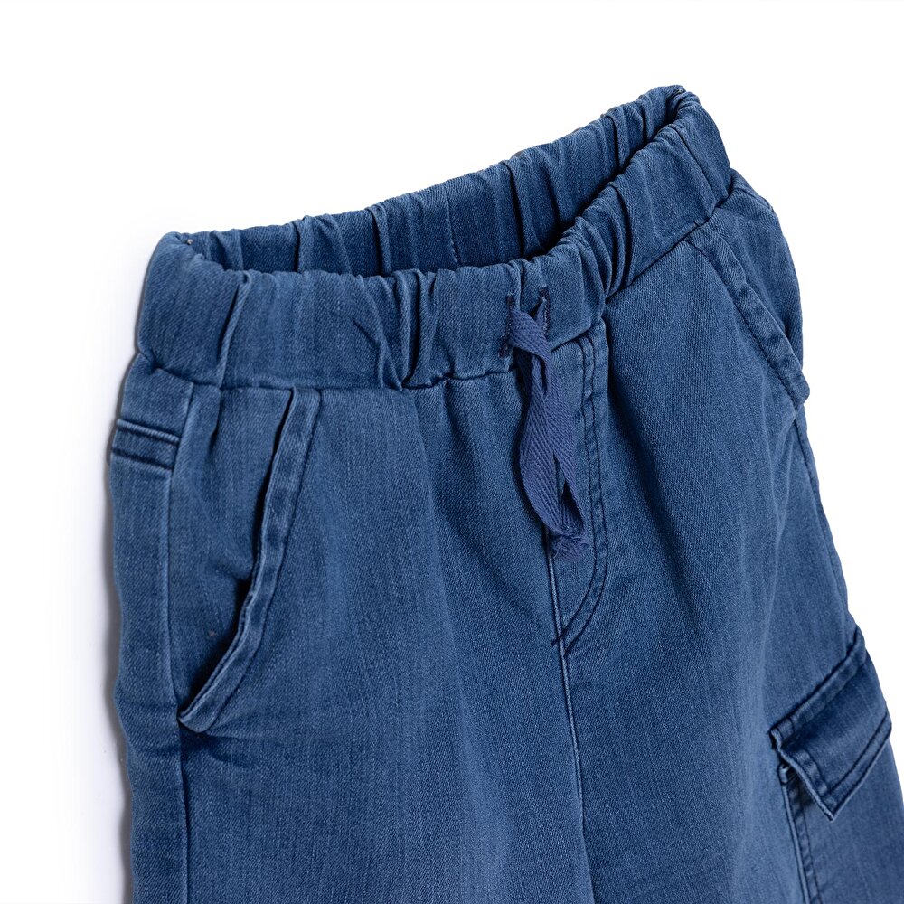 Erkek Bebek Mountain Explorer Denim Pantolon Lastikli Paça