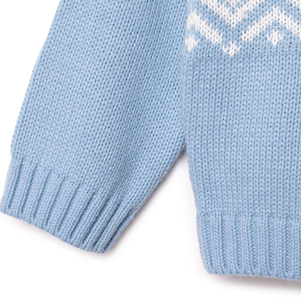 Erkek Bebek Mountain Explorer Kazak Triko Bisiklet Yaka Uzun Kol