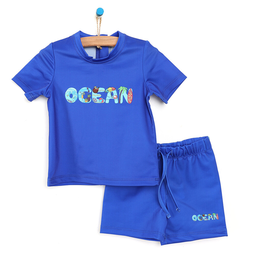Erkek Bebek Ocean Tshirt Slip Mayo Takım