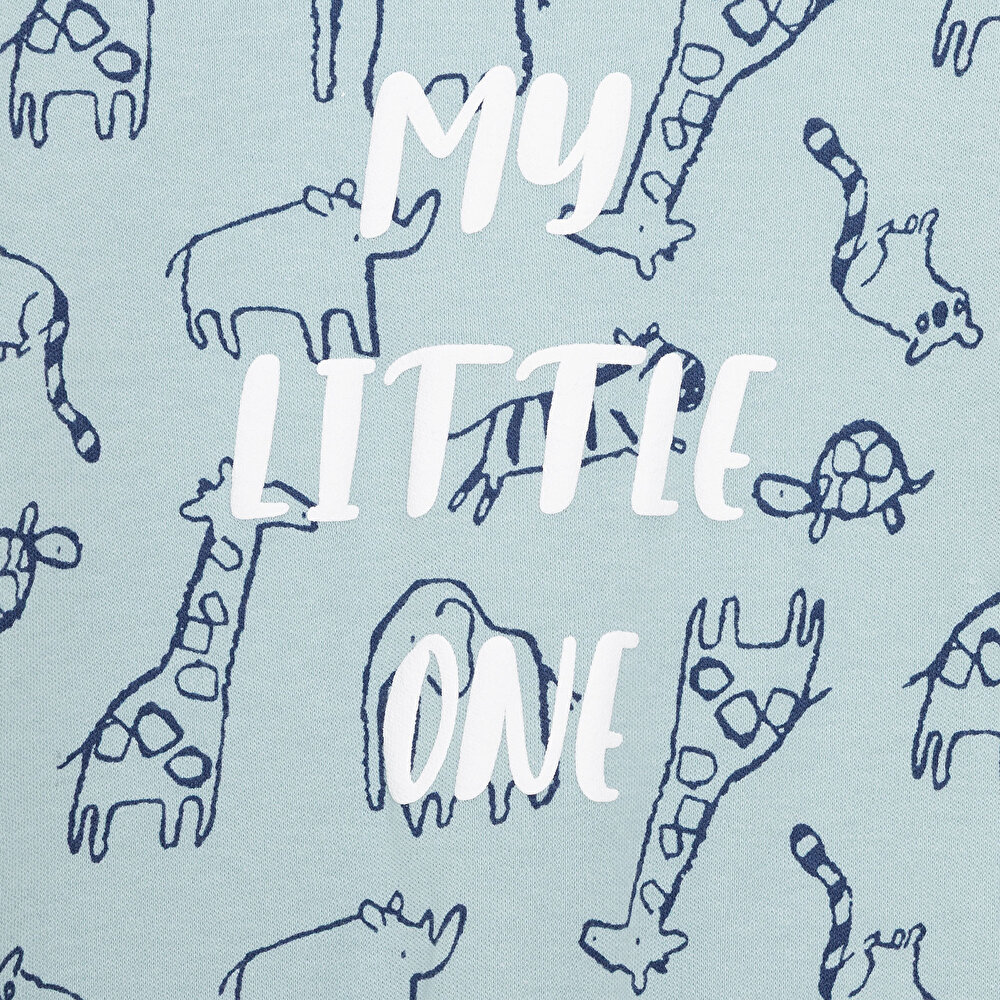 Erkek Bebek Patiksiz Tulum İnterlok Bisiklet Yaka Uzun Kol Ribanalı Paça