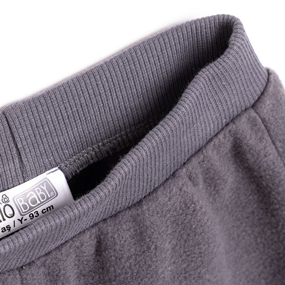 Erkek Bebek Polar Pantolon Ribanalı Paça