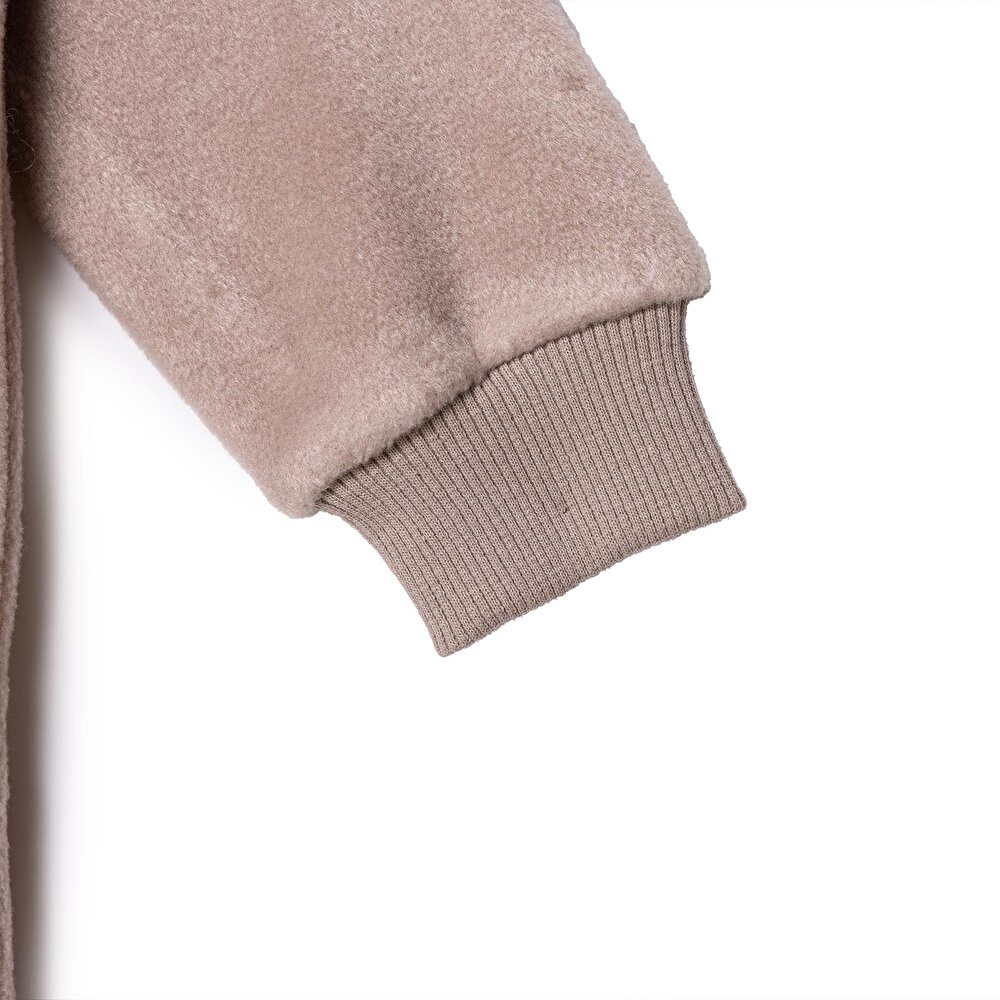 Erkek Bebek Polar Patiksiz Tulum Fermuarlı Uzun Kol Ribanalı Paça