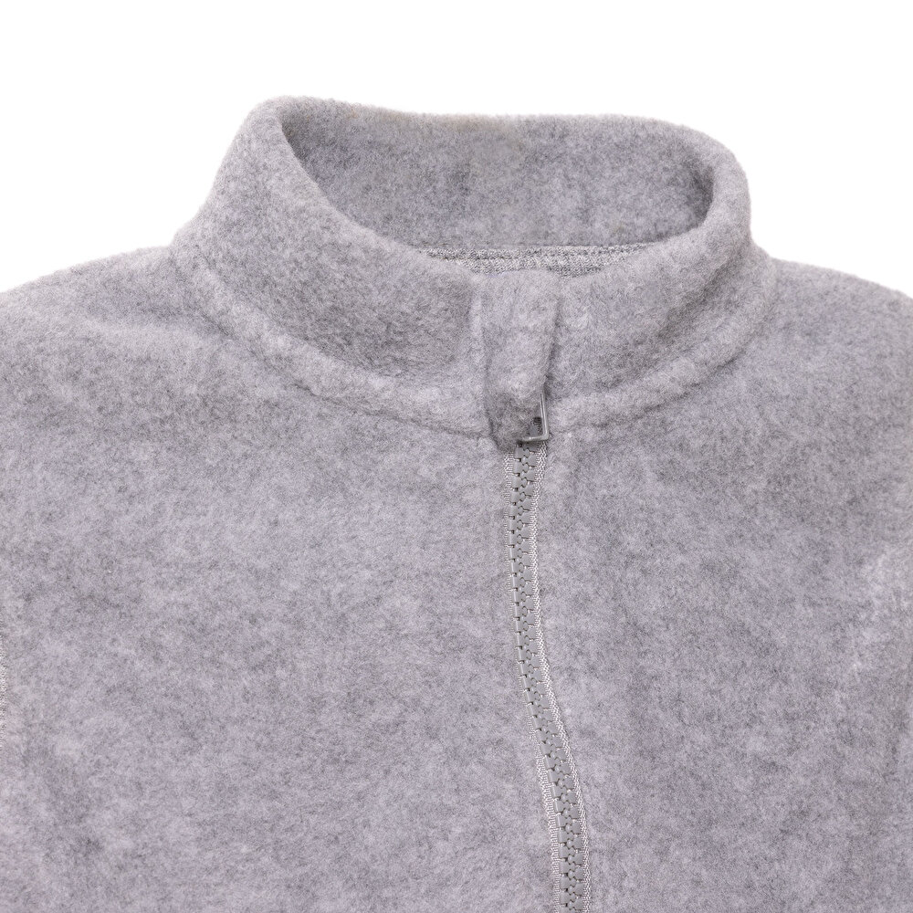 Erkek Bebek Polar Yelek Fermuarlı Hakim Yaka Atlet Kol