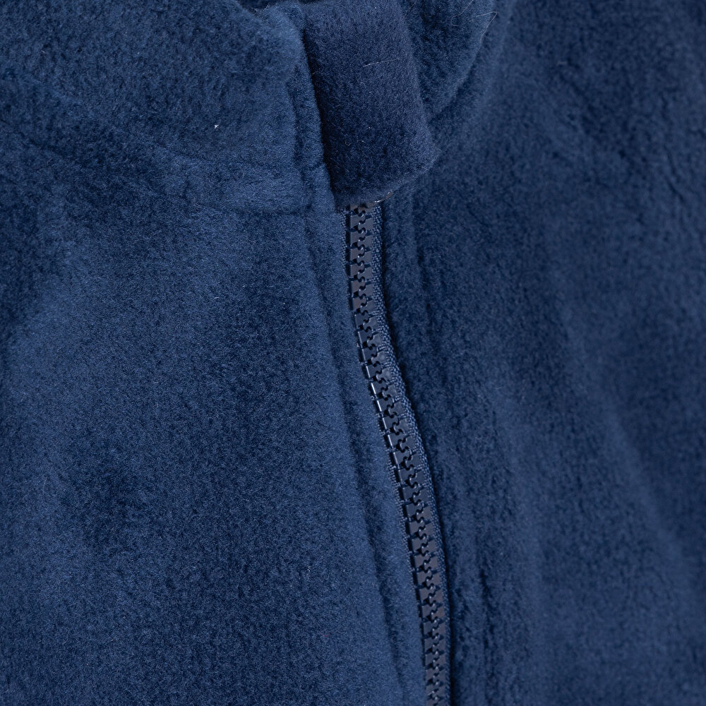 Erkek Bebek Polar Yelek Fermuarlı Hakim Yaka Atlet Kol