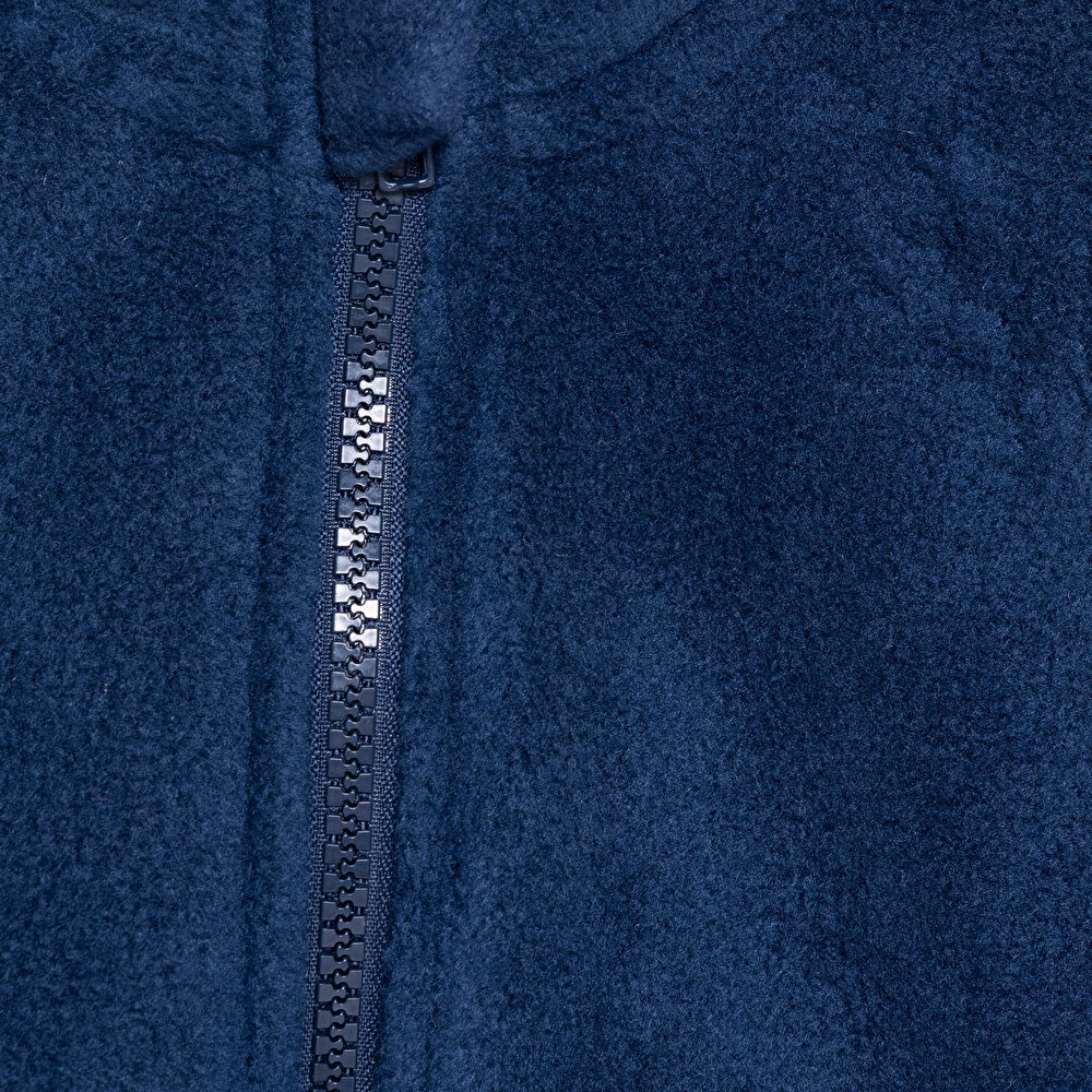 Erkek Bebek Polar Yelek Fermuarlı Hakim Yaka Atlet Kol