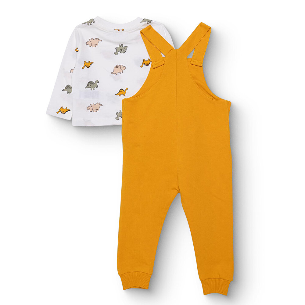 Erkek Bebek Salopet-Sweatshirt İki İplik Bisiklet Yaka Uzun Kol Reçme Paça