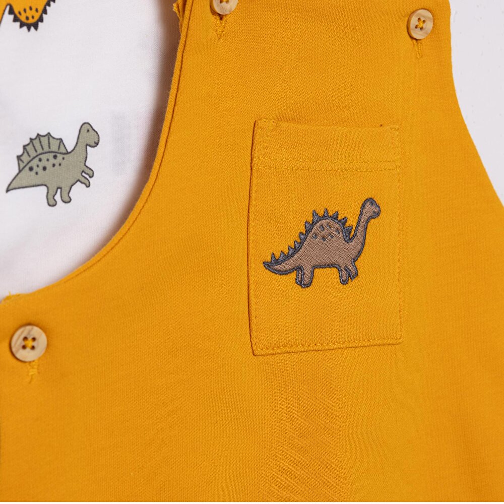 Erkek Bebek Salopet-Sweatshirt İki İplik Bisiklet Yaka Uzun Kol Reçme Paça