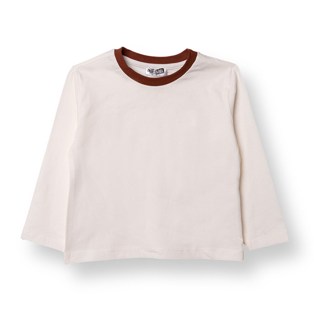 Erkek Bebek Salopet-Sweatshirt İki İplik Bisiklet Yaka Uzun Kol Reçme Paça