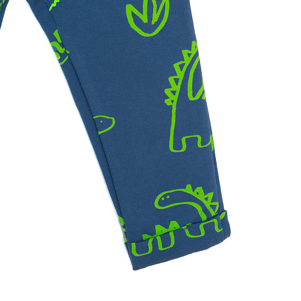 Erkek Bebek Salopet-Sweatshirt Süprem Bisiklet Yaka Uzun Kol Reçme Paça