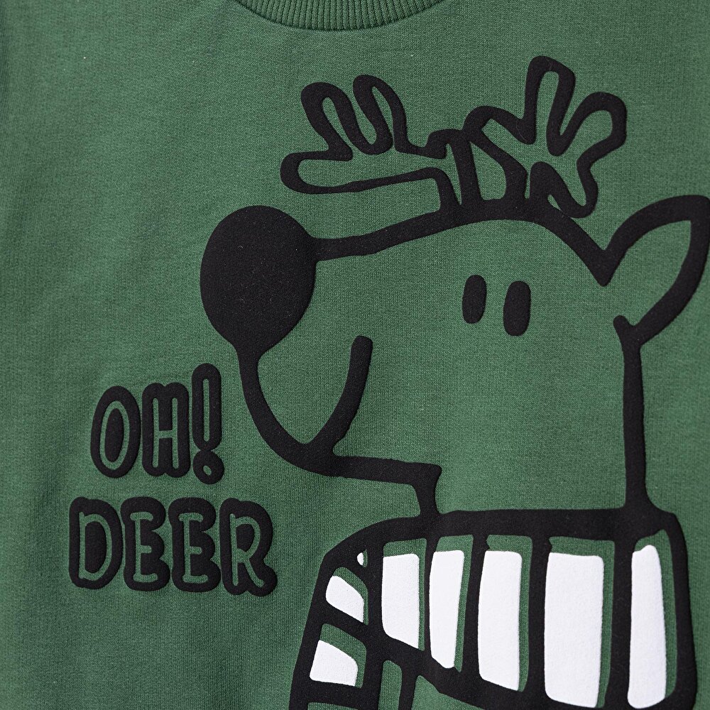 Erkek Bebek Sweatshirt Bisiklet Yaka Uzun Kol