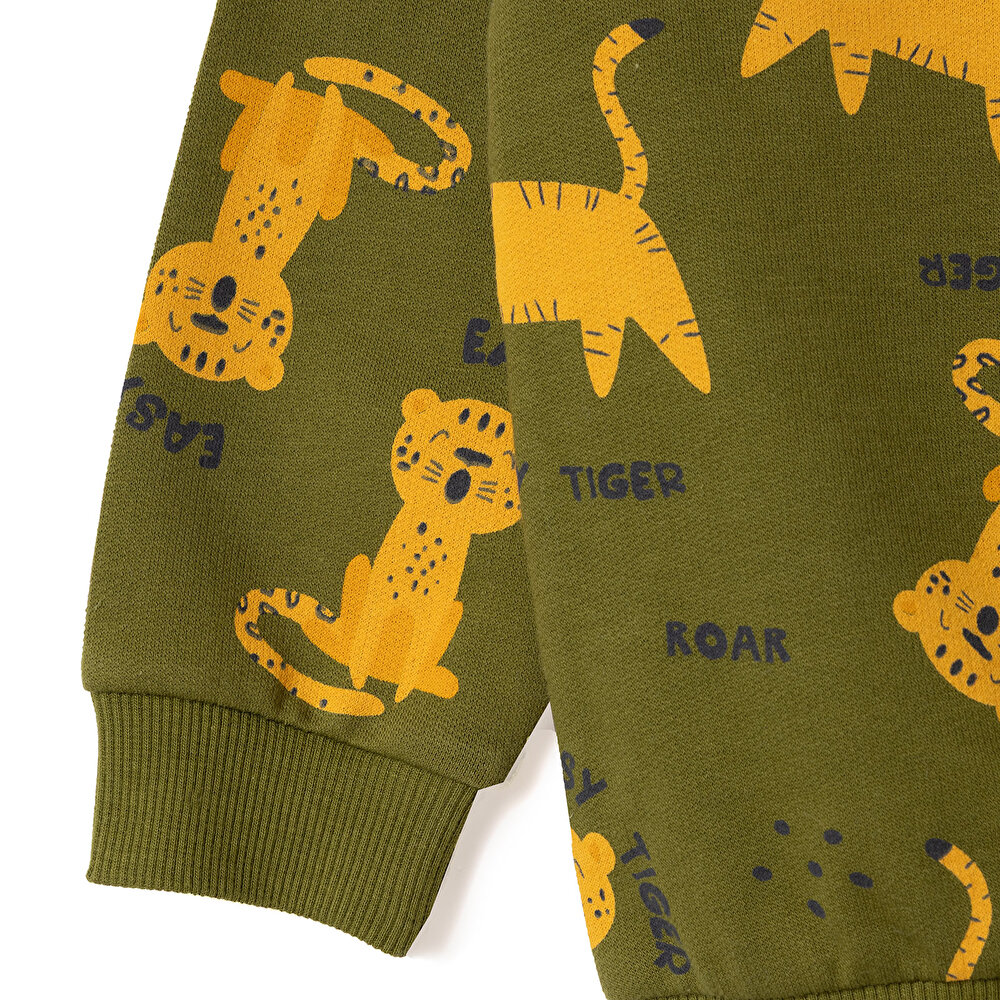 Erkek Bebek Sweatshirt Bisiklet Yaka Uzun Kol