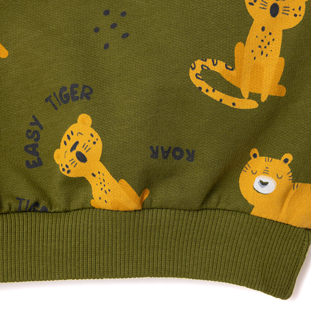 Erkek Bebek Sweatshirt Bisiklet Yaka Uzun Kol