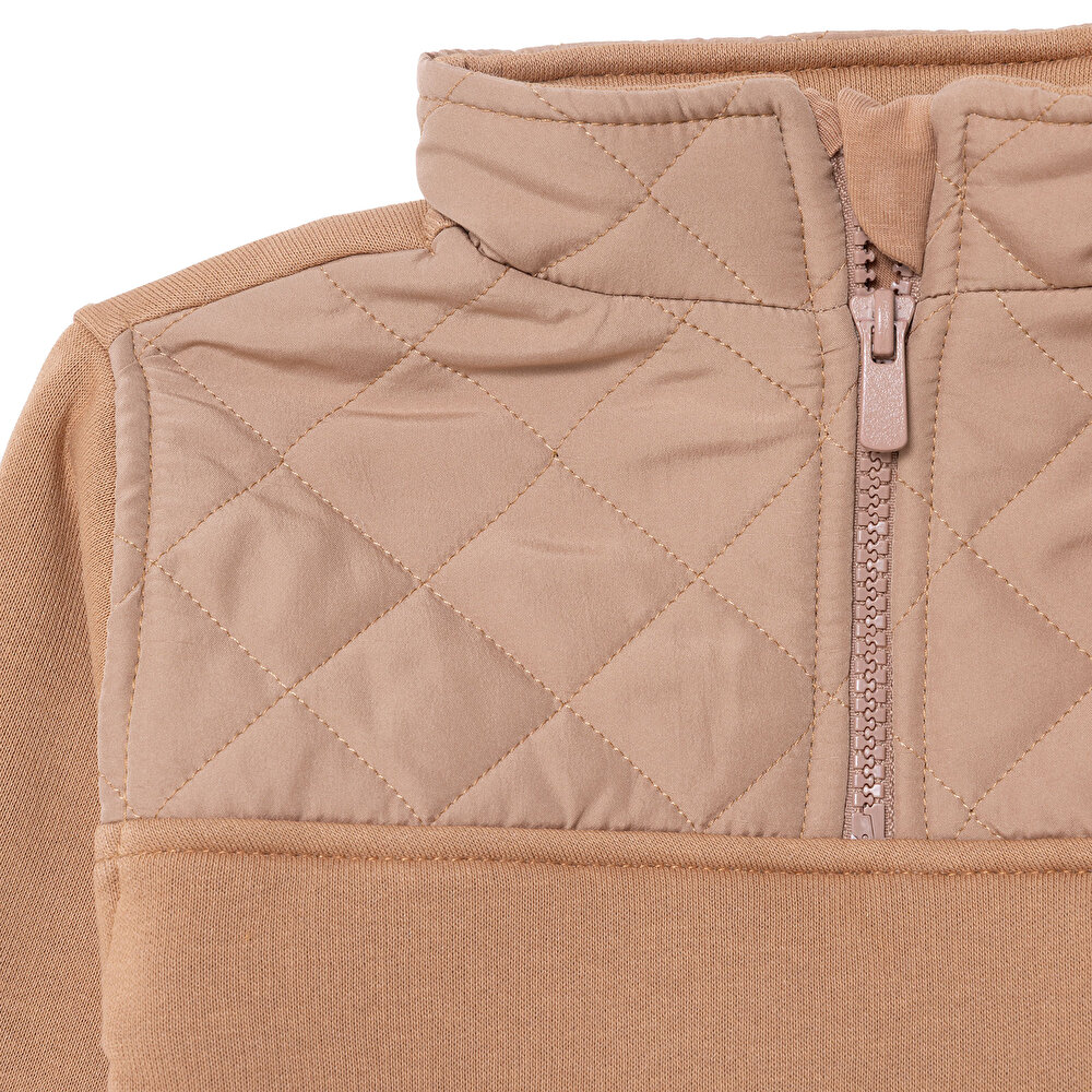 Erkek Bebek Sweatshirt Fermuarlı Camp Life Uzun Kol