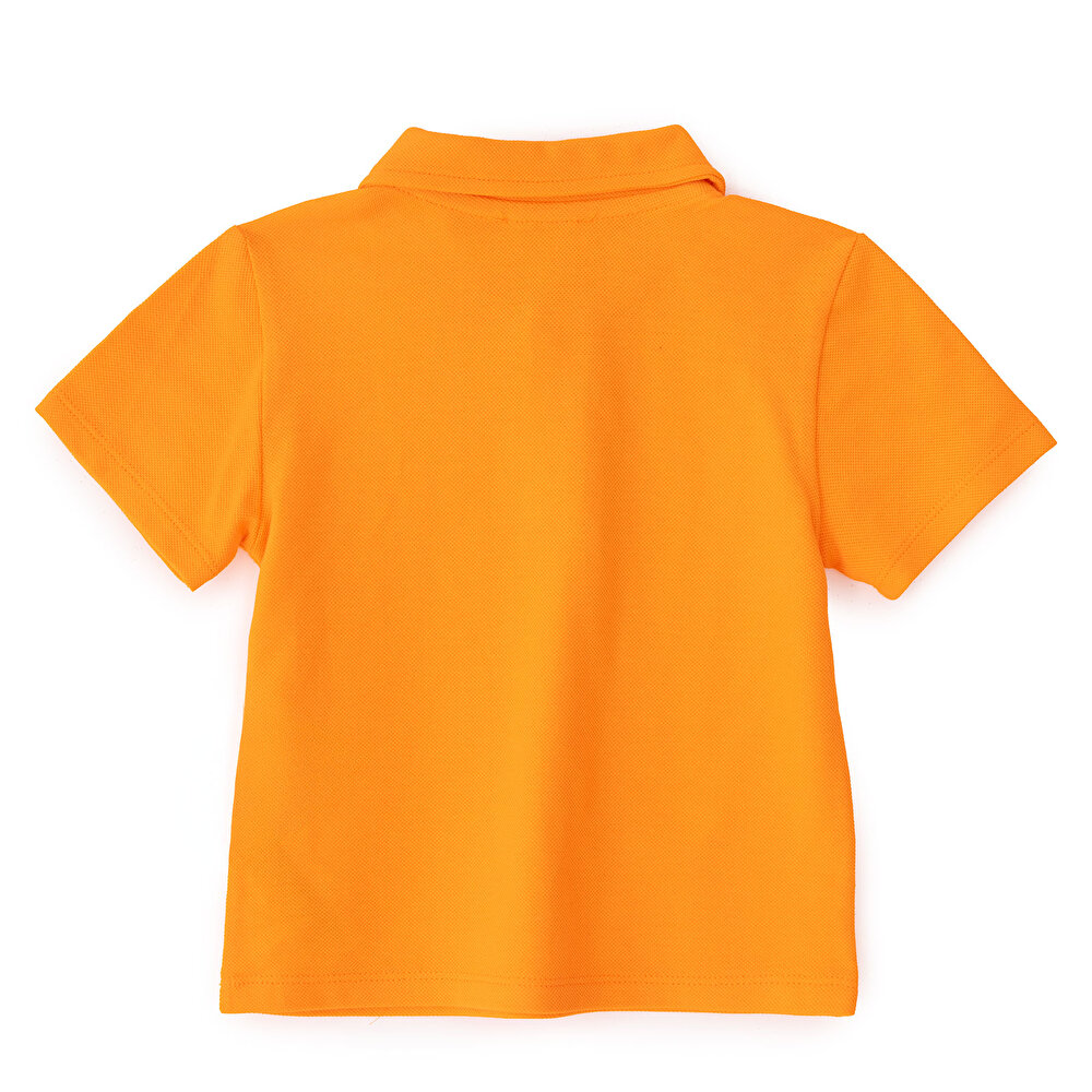 Erkek Bebek Tshirt Düğmeli Bisiklet Yaka Kısa Kol