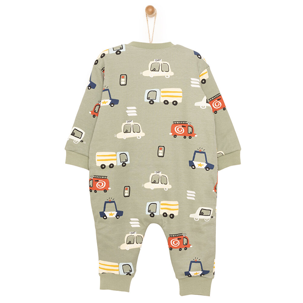 Erkek Bebek Uyku Tulumu 1 Tog Fermuarlı Bisiklet Yaka Uzun Kol Patiksiz Paça
