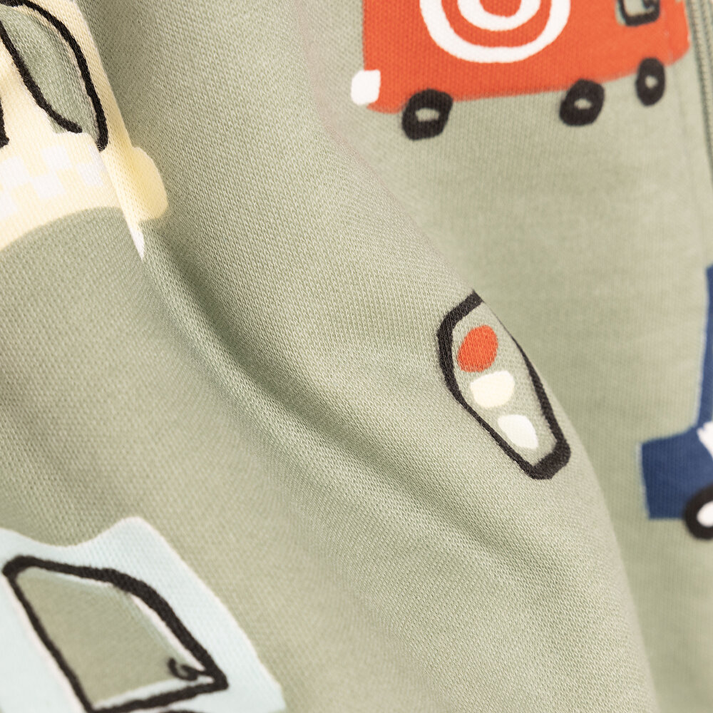 Erkek Bebek Uyku Tulumu 1 Tog Fermuarlı Bisiklet Yaka Uzun Kol Patiksiz Paça