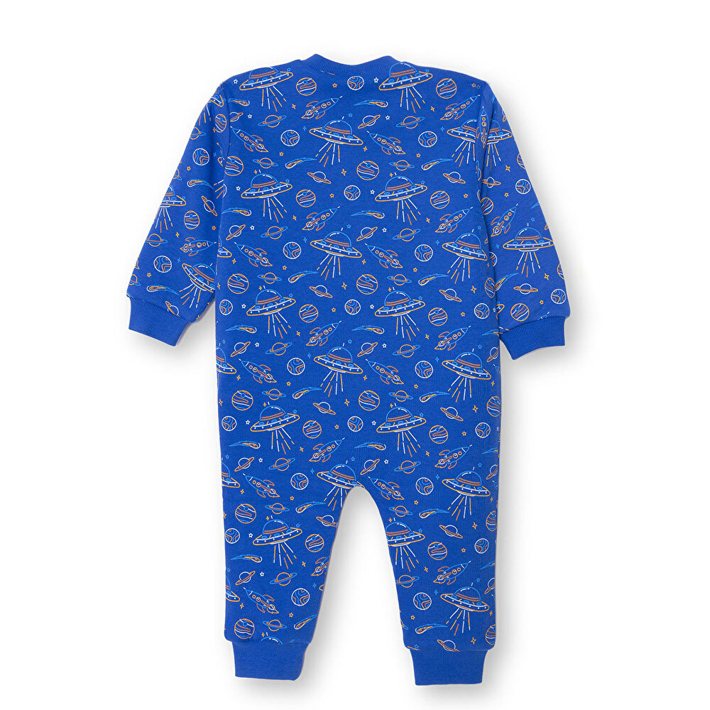 Erkek Bebek Uyku Tulumu 1 Tog Fermuarlı Bisiklet Yaka Uzun Kol