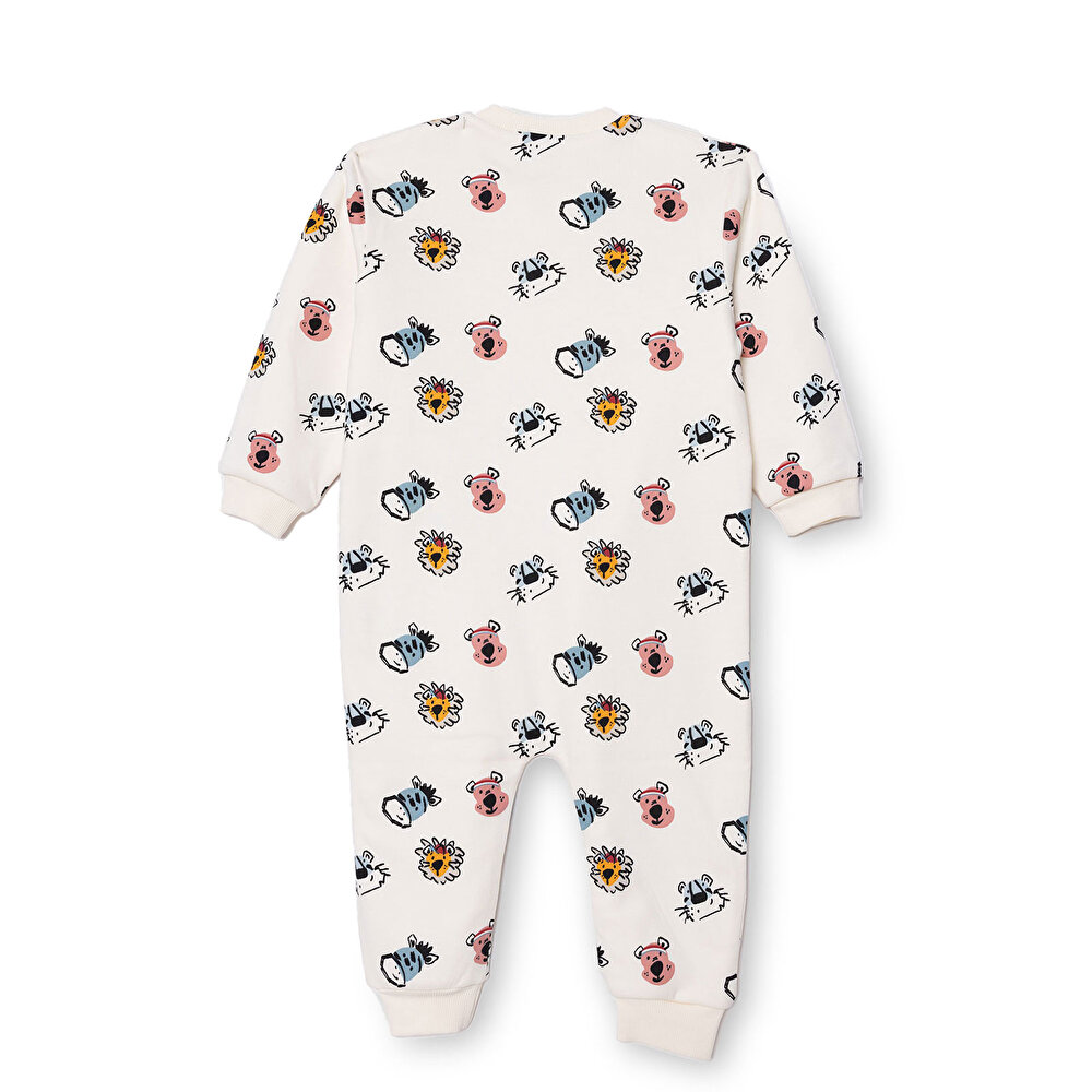 Erkek Bebek Uyku Tulumu 1 Tog Fermuarlı Bisiklet Yaka Uzun Kol