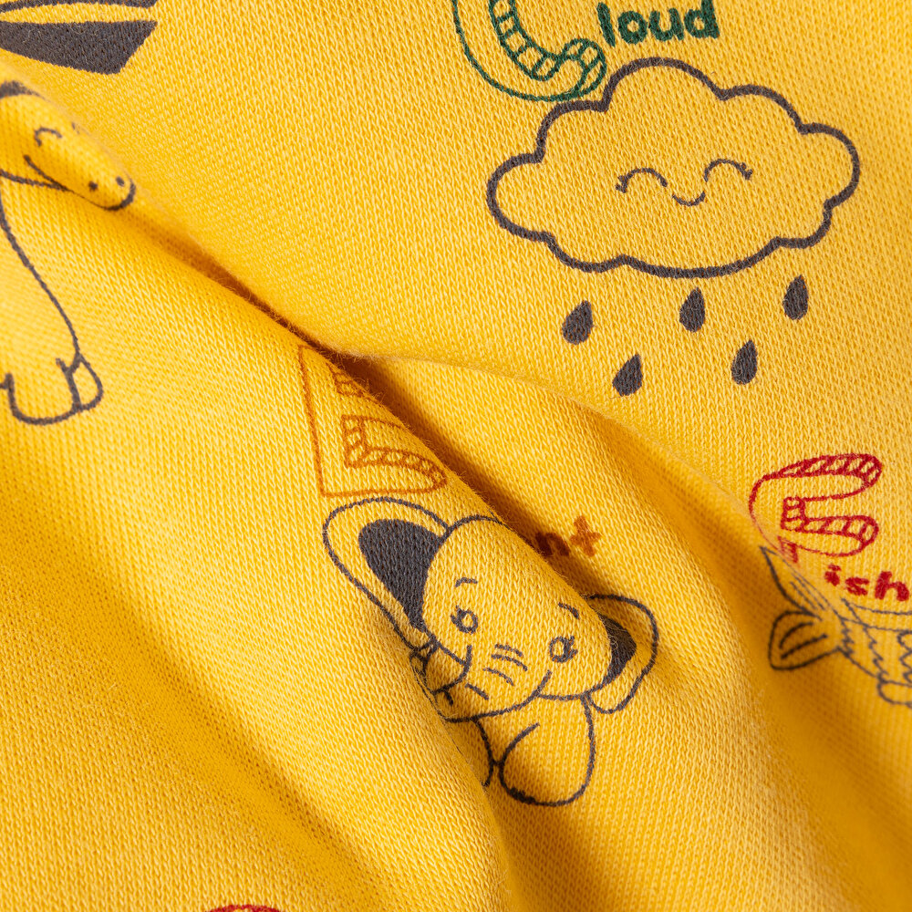 Erkek Bebek Uyku Tulumu Fermuarlı 1 tog Bisiklet Yaka Uzun Kol Ribanalı