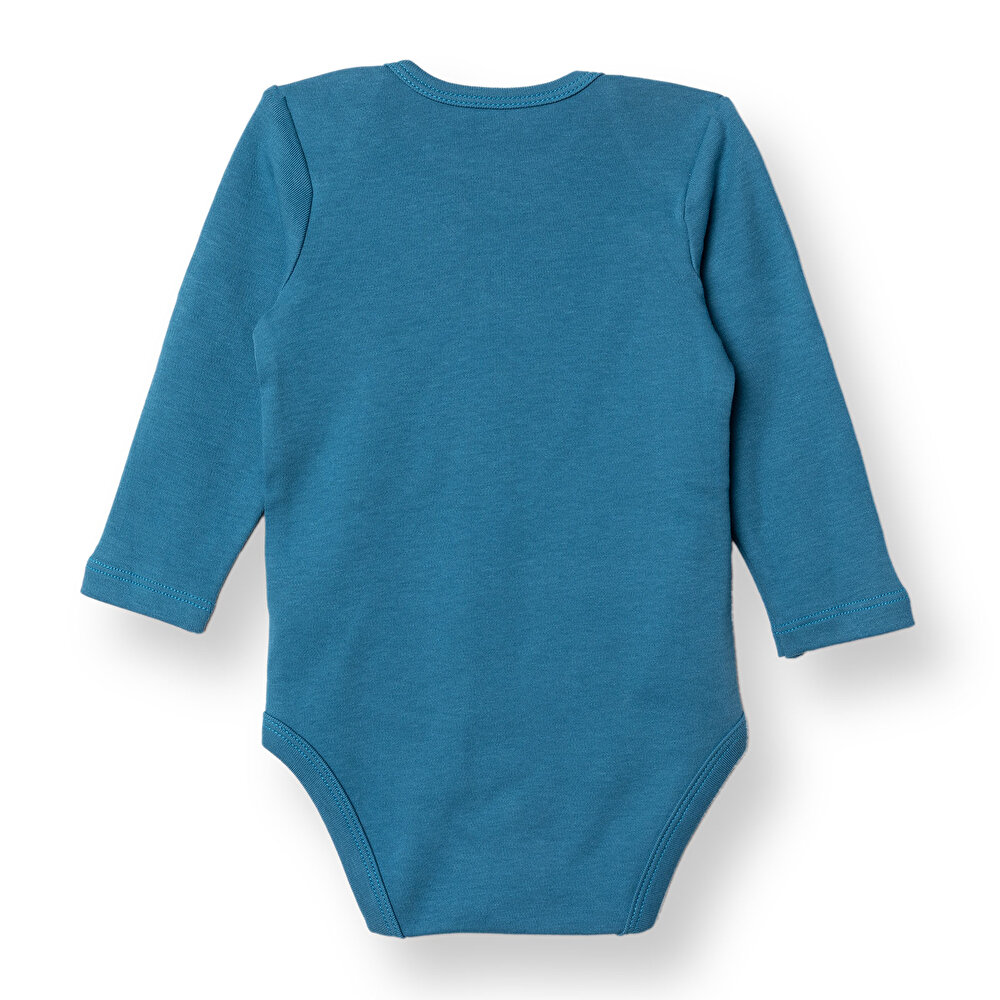 Erkek Bebek Uzun Kol Body İnterlok Zarf Yaka Uzun Kol