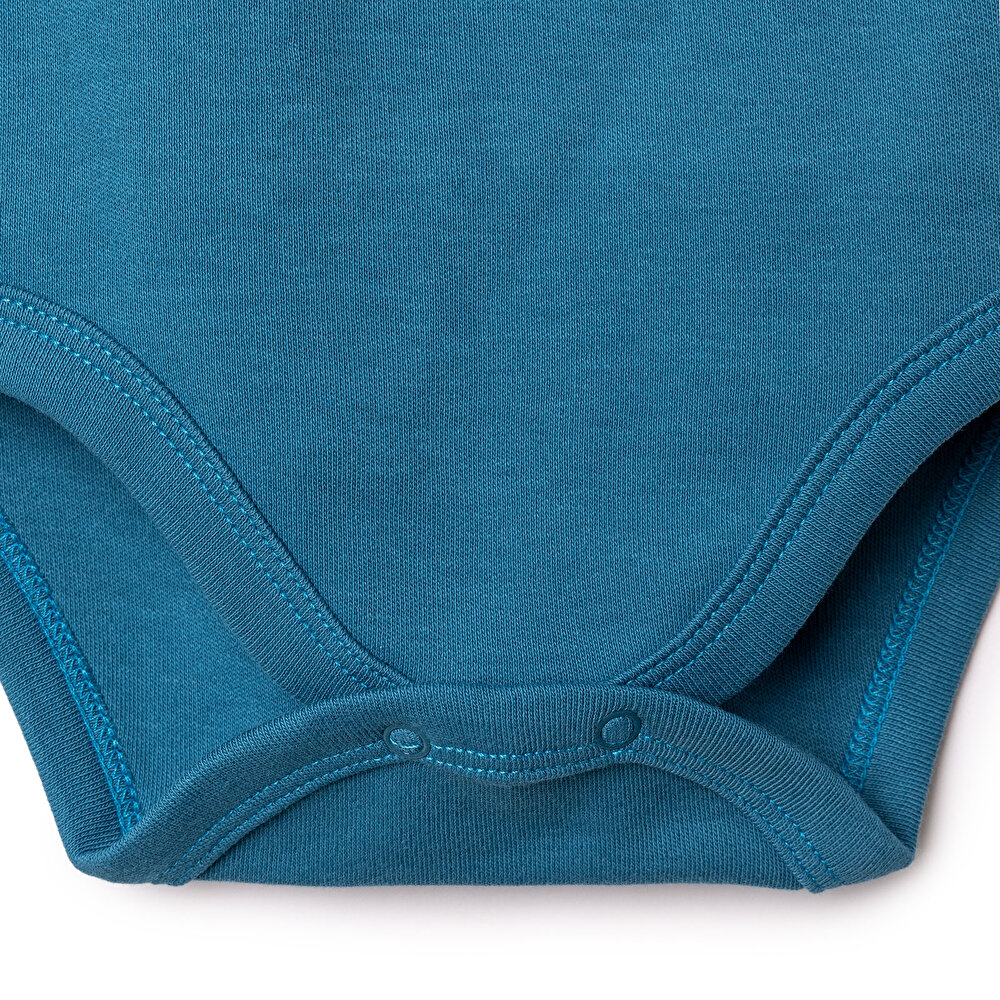 Erkek Bebek Uzun Kol Body İnterlok Zarf Yaka Uzun Kol