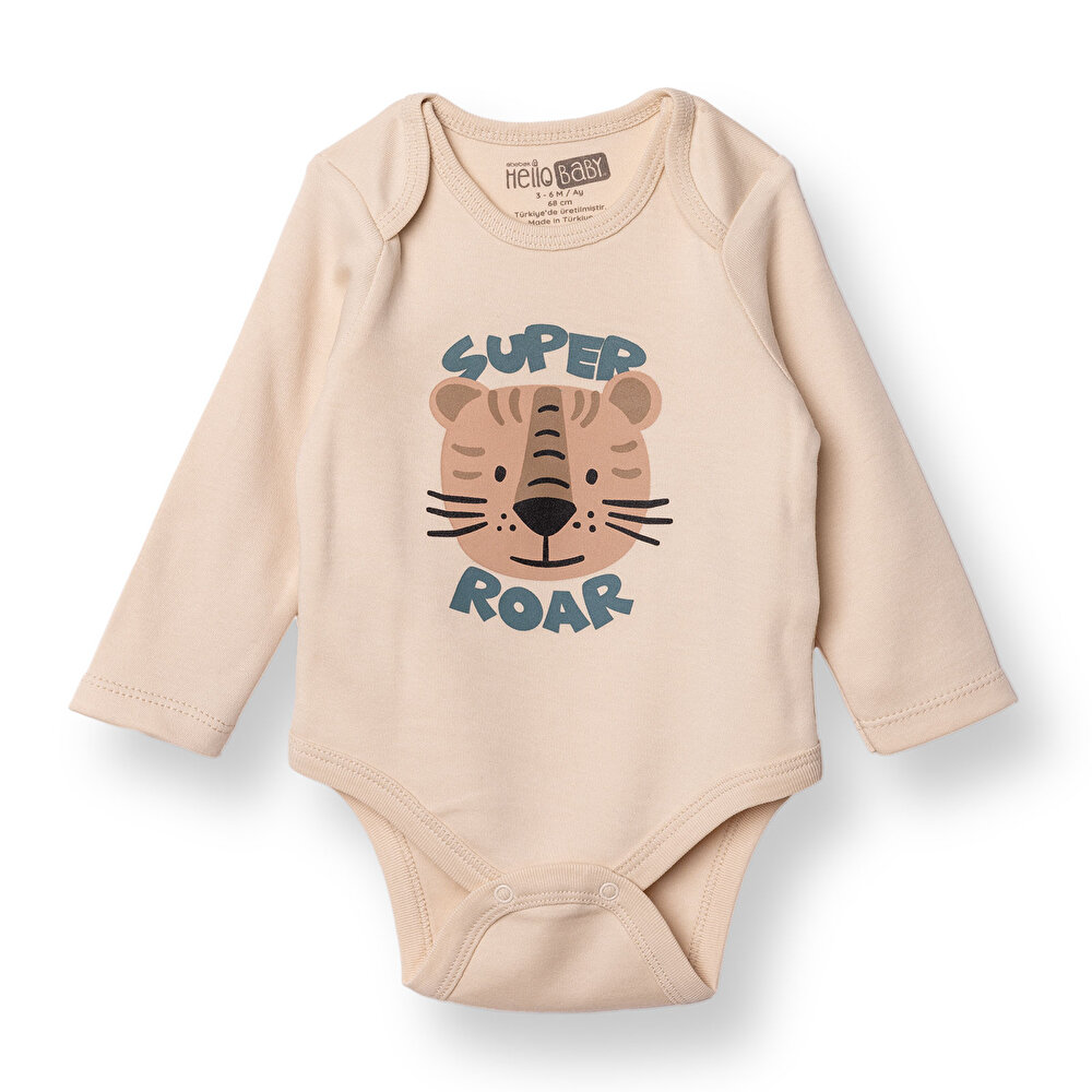 Erkek Bebek Uzun Kol Body İnterlok Zarf Yaka