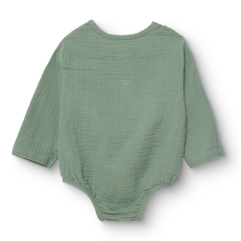 Erkek Bebek Uzun Kol Body Müslin Hakim Yaka