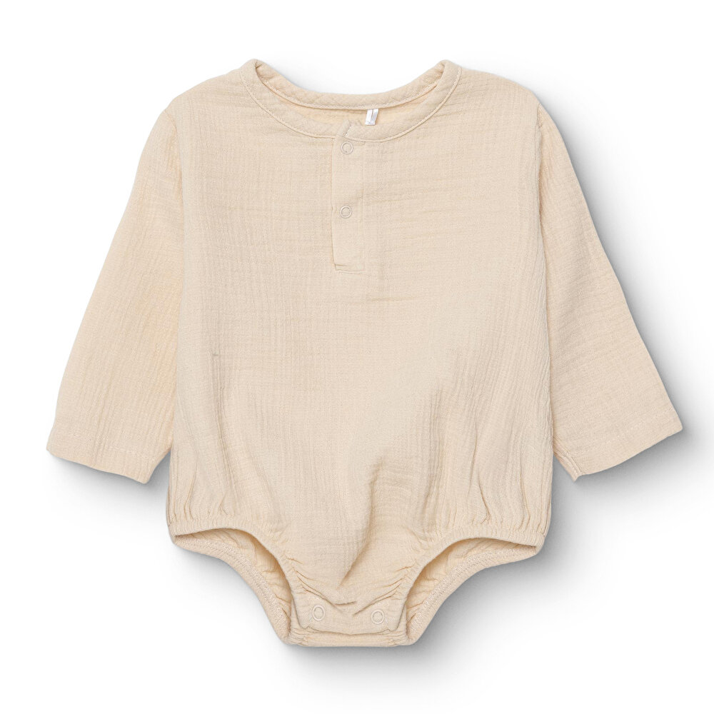 Erkek Bebek Uzun Kol Body Müslin Hakim Yaka
