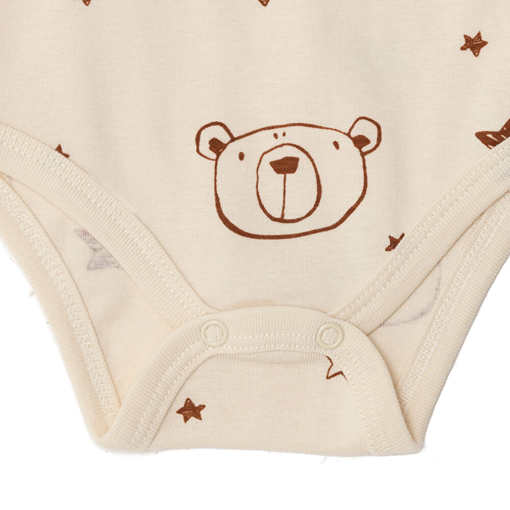 Erkek Bebek Uzun Kol Body Ribana Çıtçıtlı Yaka