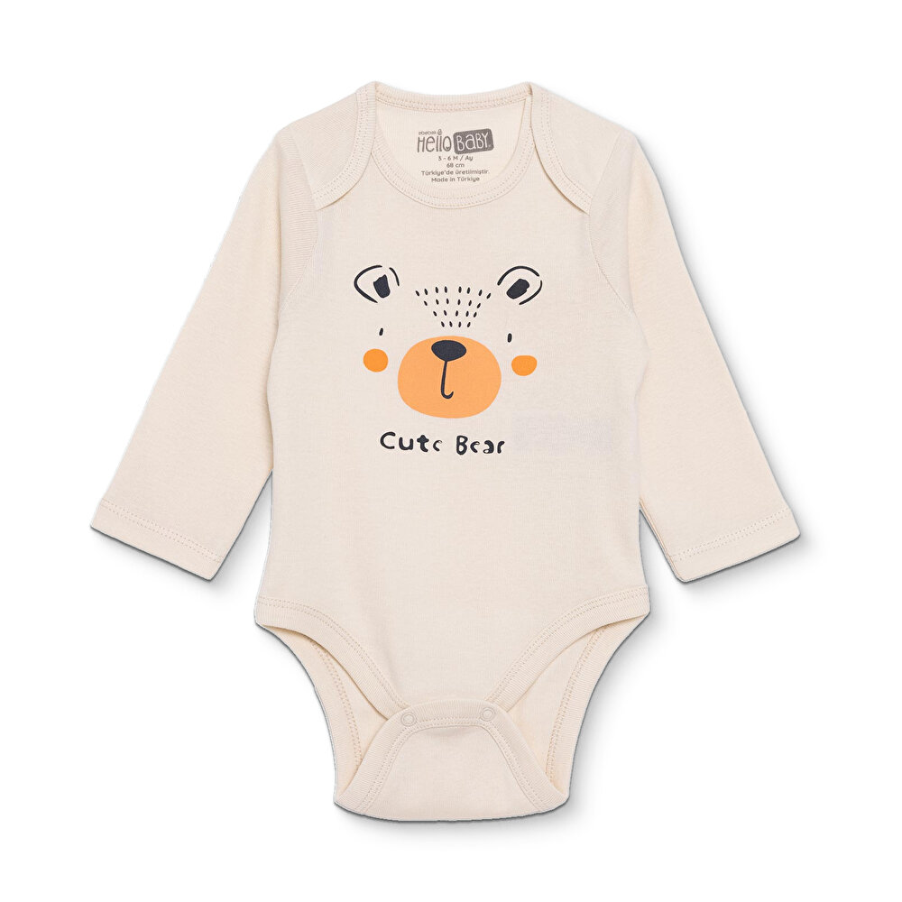 Erkek Bebek Uzun Kol Body Ribana Zarf Yaka