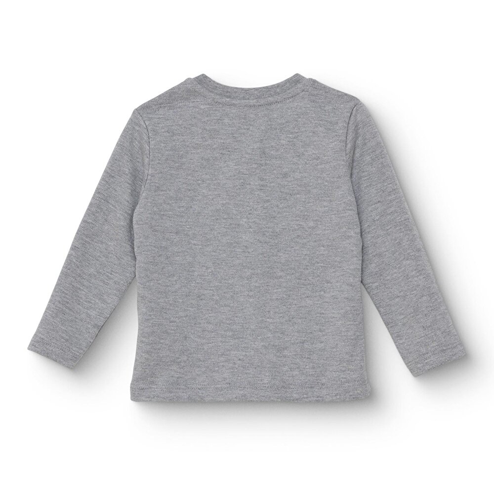 Erkek Bebek Uzun Kol Tshirt İnterlok Bisiklet Yaka Uzun Kol