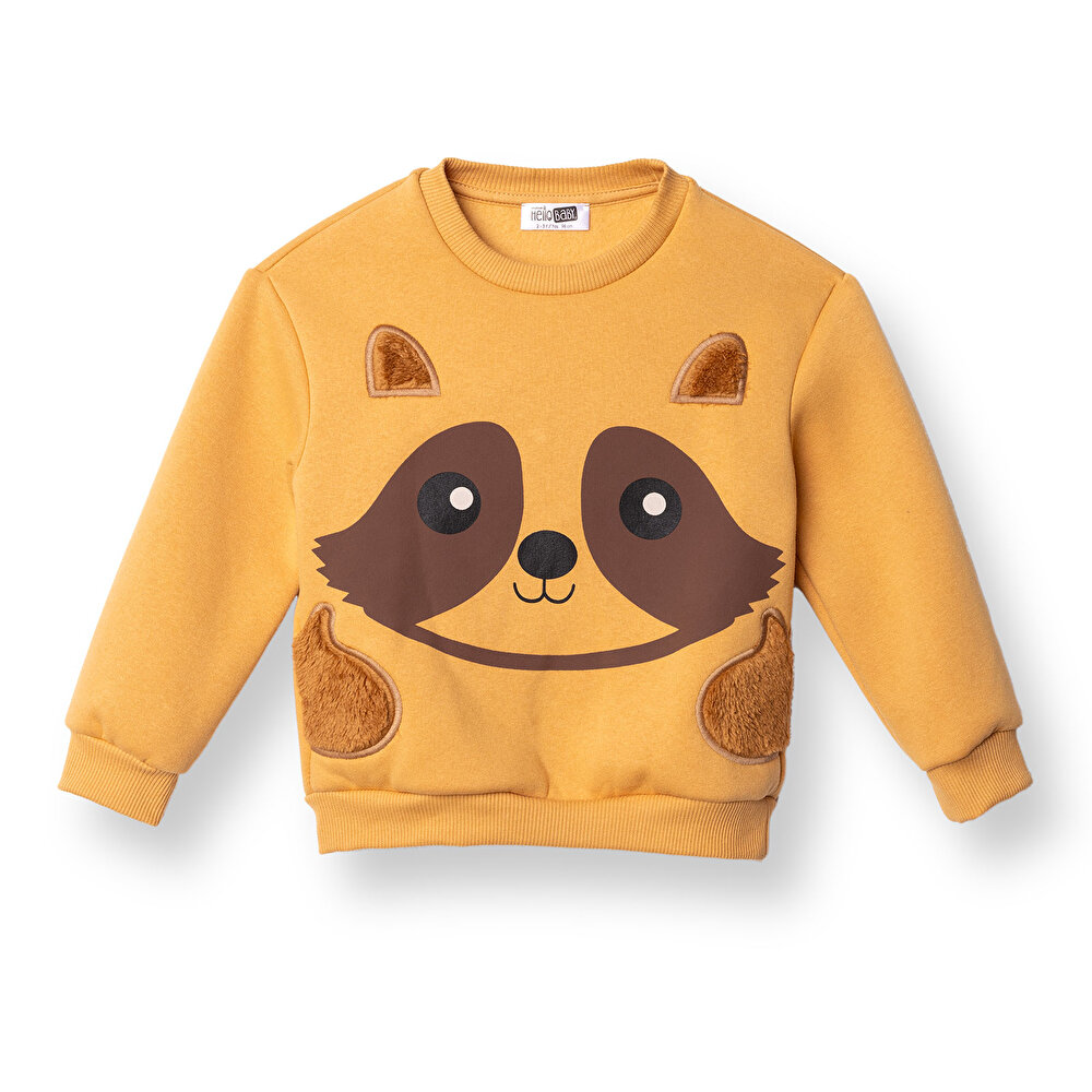 Erkek Bebek Woodland Boy 1 Sweatshirt Şardonlu Bisiklet Yaka Uzun Kol