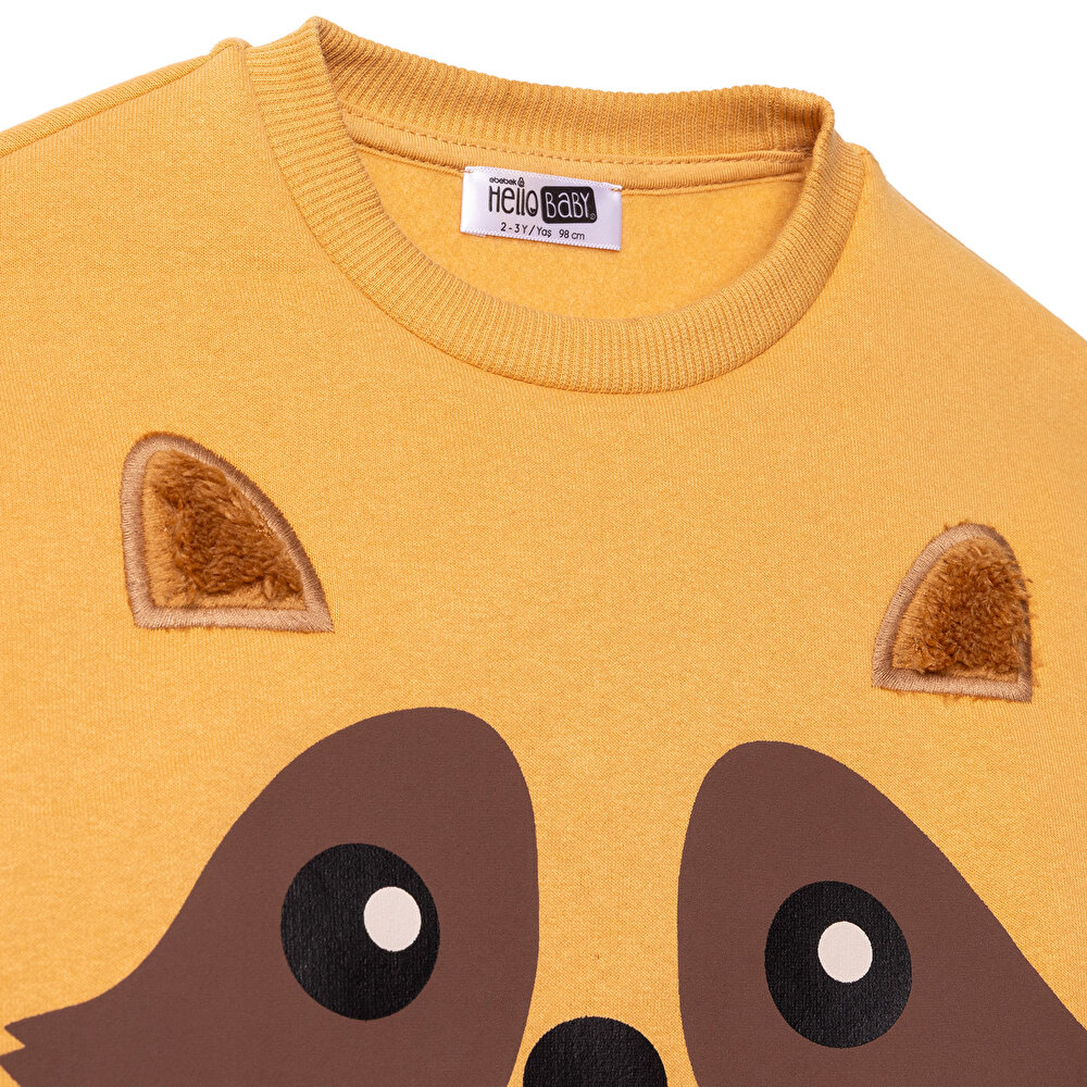 Erkek Bebek Woodland Boy 1 Sweatshirt Şardonlu Bisiklet Yaka Uzun Kol