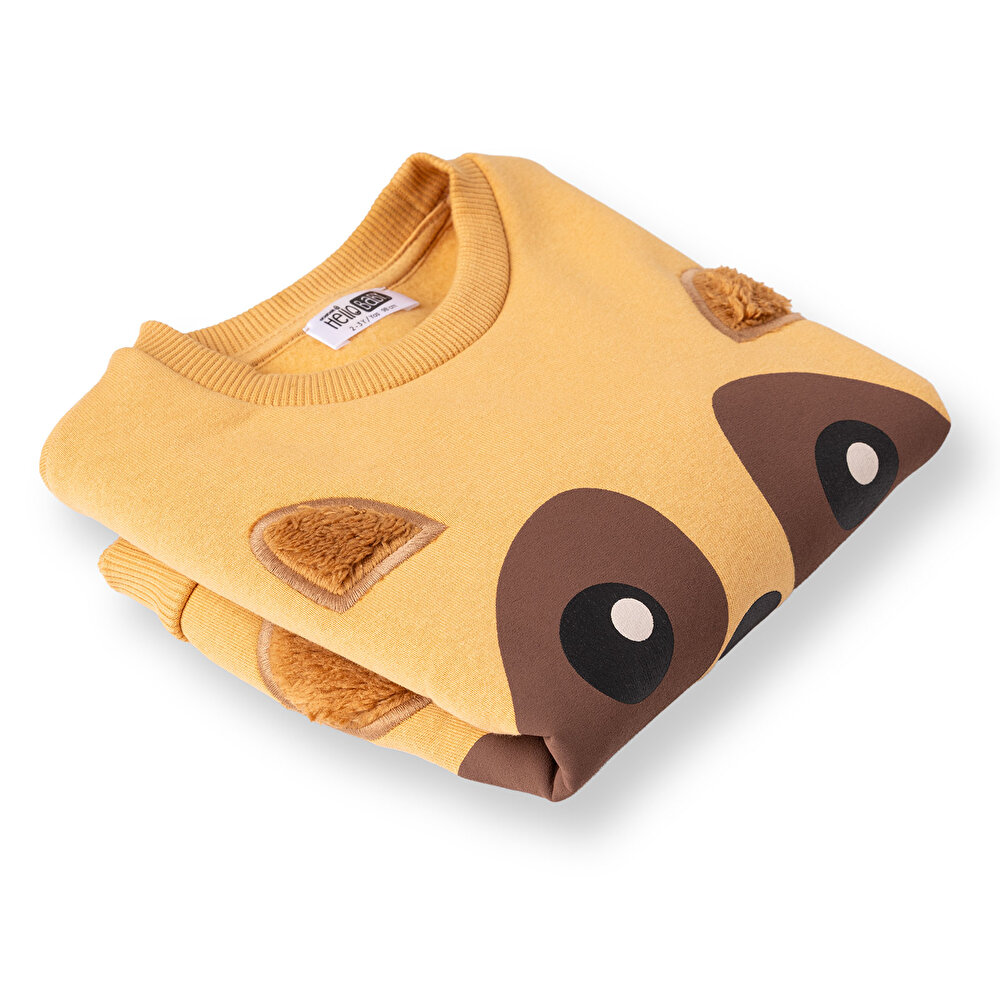 Erkek Bebek Woodland Boy 1 Sweatshirt Şardonlu Bisiklet Yaka Uzun Kol