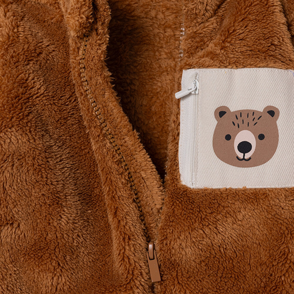 Erkek Bebek Woodland Boy 2 Hırka Wellsoft Dik Yaka Uzun Kol