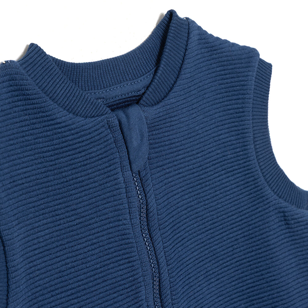 Erkek Bebek Yelek Fermuarlı Ottoman Bisiklet Yaka Atlet Kol