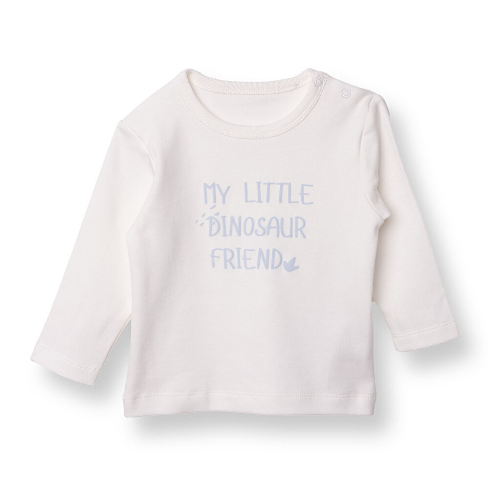 Erkek Bebek Yenidoğan Dinosaur Sweatshirt-Hırka-Alt Fitilli Kadife Uzun Kol Patiksiz Paça