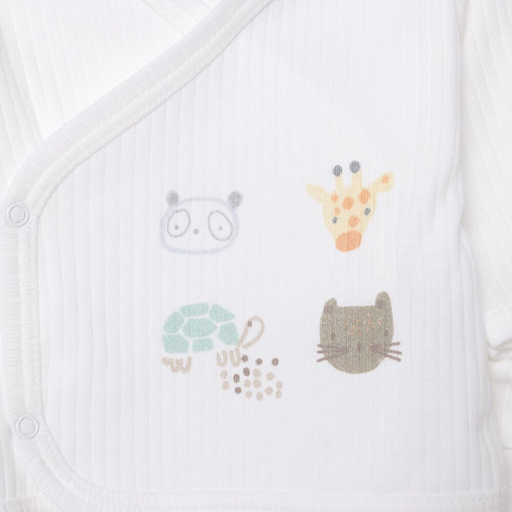 Erkek Bebek Yenidoğan Prematüre Set İnterlok Zarf Yaka Uzun Kol Patikli Paça