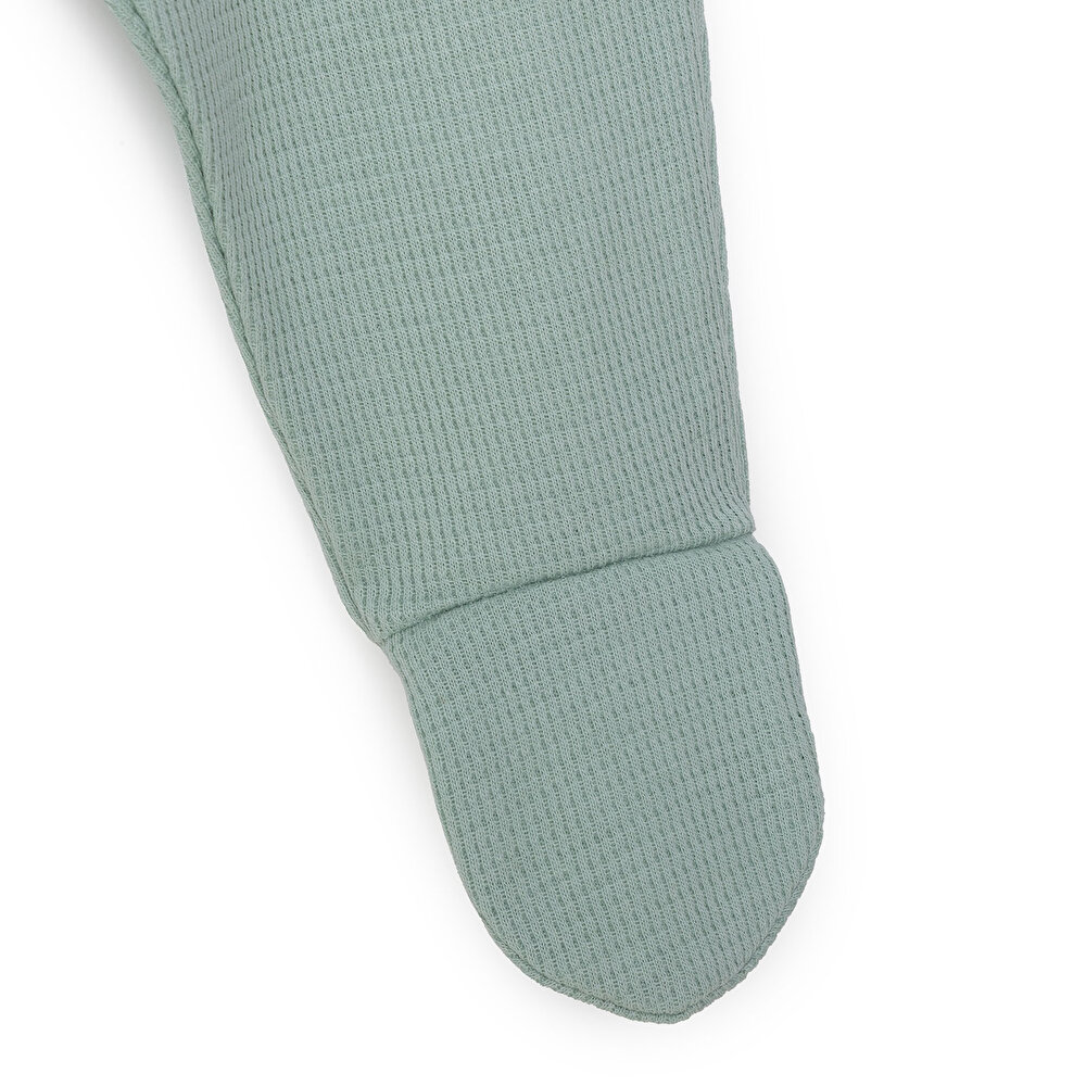 Erkek Bebek Yenidoğan Wooden Car Hırka-Patikli Alt İnterlok Bisiklet Yaka Uzun Kol